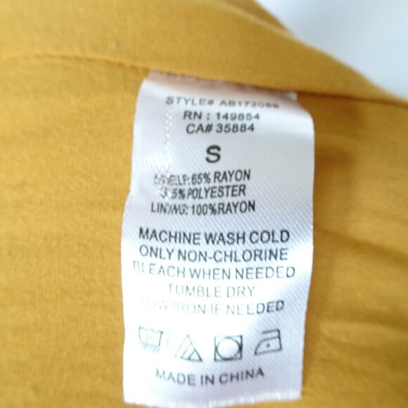 Sadie & Sage Mustard Stripe Waistband Ankle Pants - Picture 6 of 7